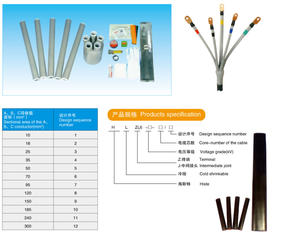 Details of 1kV Heat Shrink Terminal 4-Core